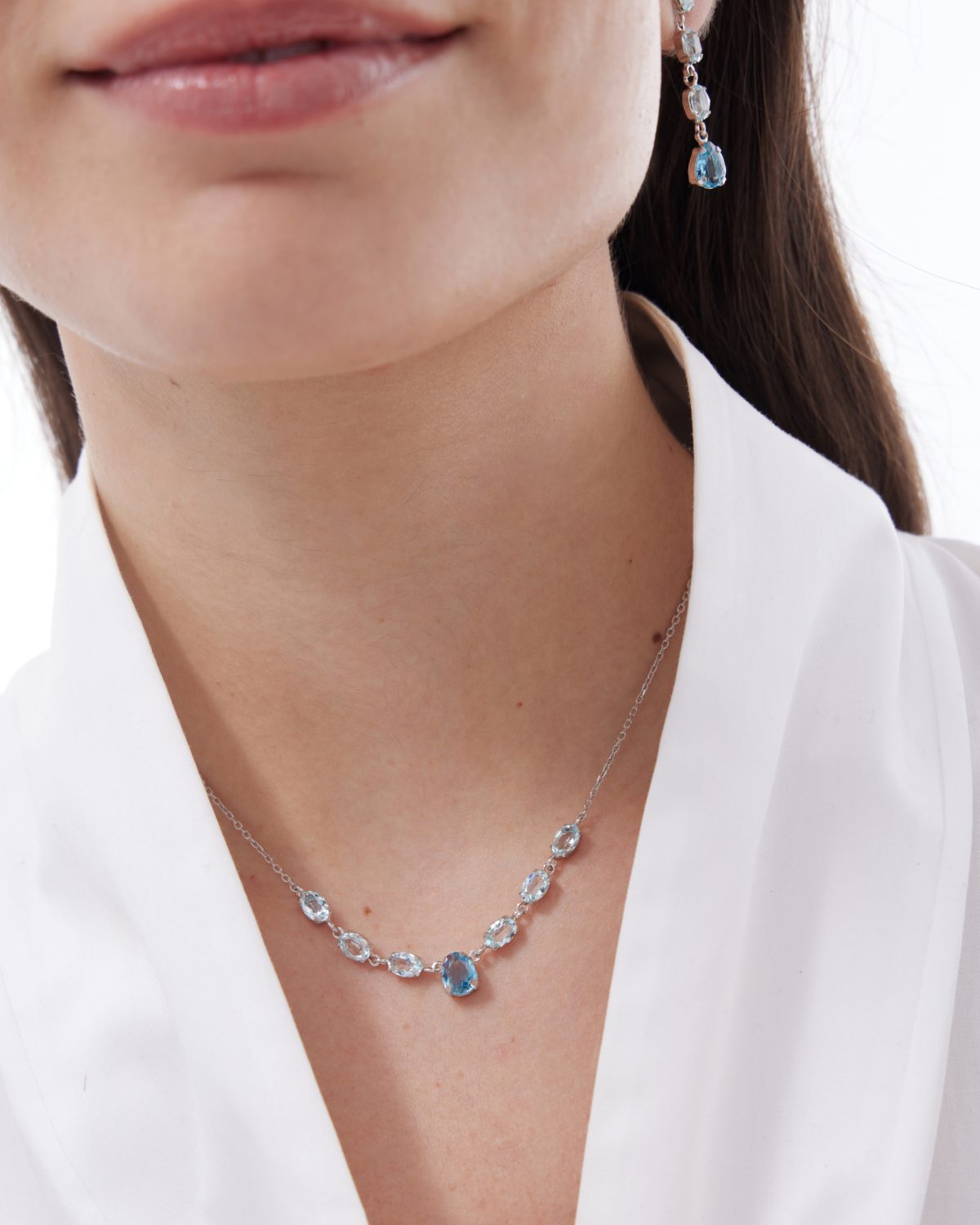 Κολιέ από ασήμι 925 με Swarovski πέτρες - Image 2