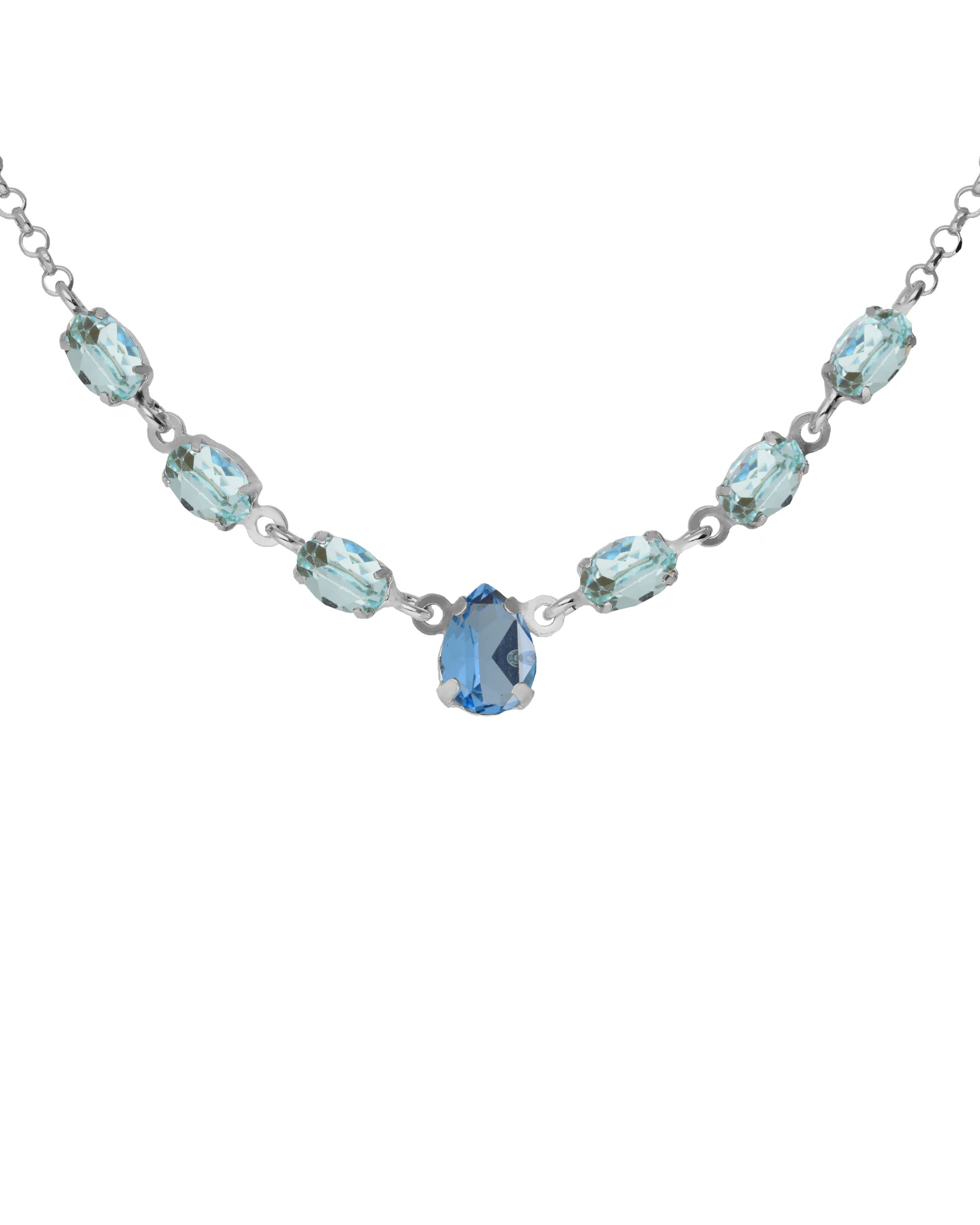Κολιέ από ασήμι 925 με Swarovski πέτρες