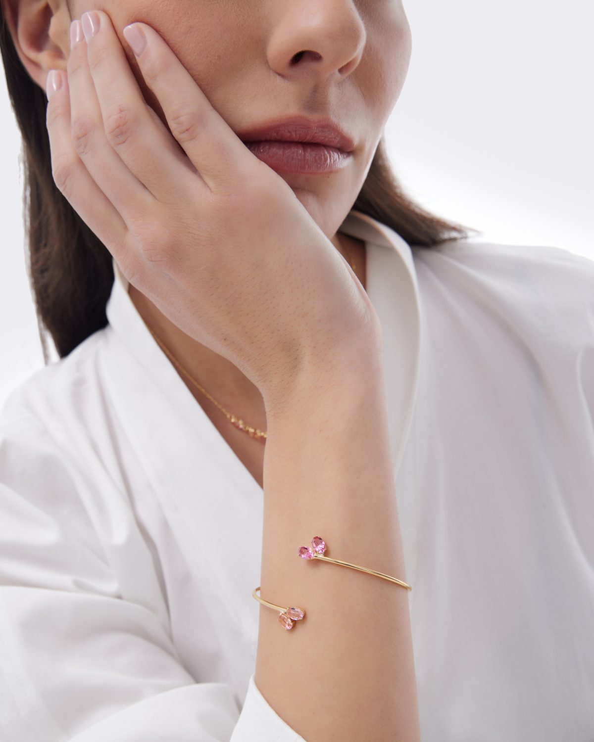 Χειροπέδα από ασήμι 925 με Swarovski πέτρες - Image 2