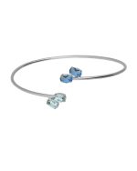 Χειροπέδα από ασήμι 925 με Swarovski πέτρες