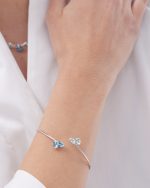 Χειροπέδα από ασήμι 925 με Swarovski πέτρες - Image 2