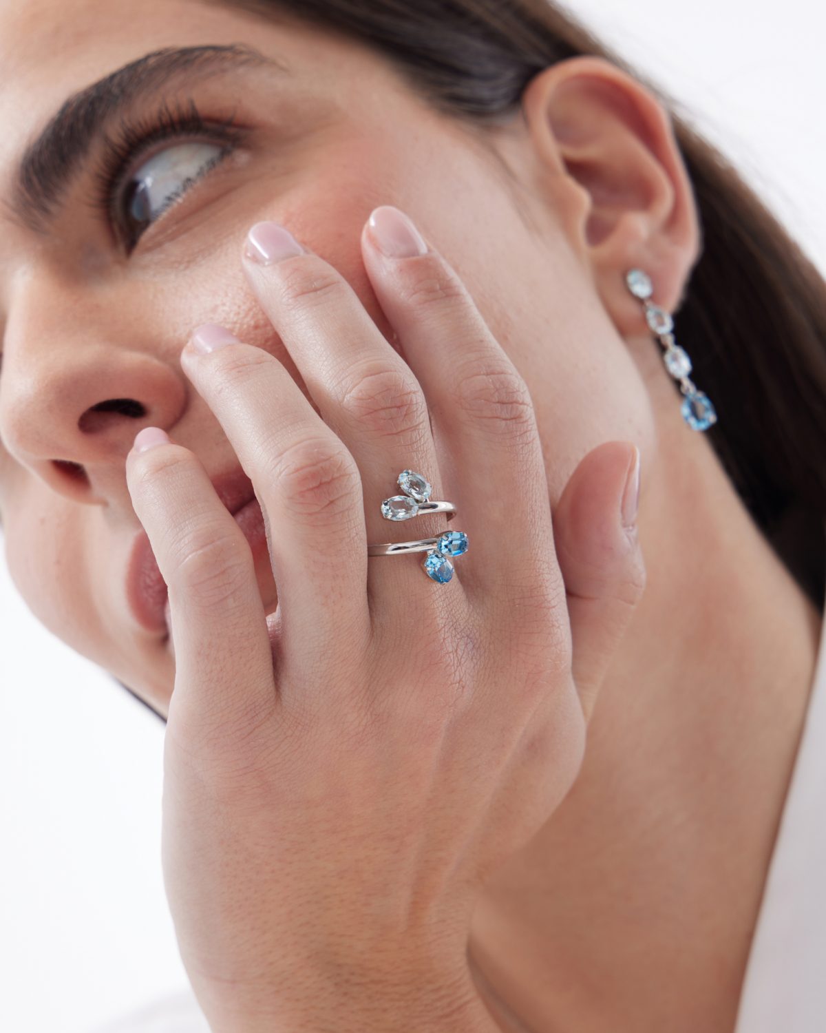 Δαχτυλίδι από ασήμι 925 με Swarovski πέτρες - Image 2