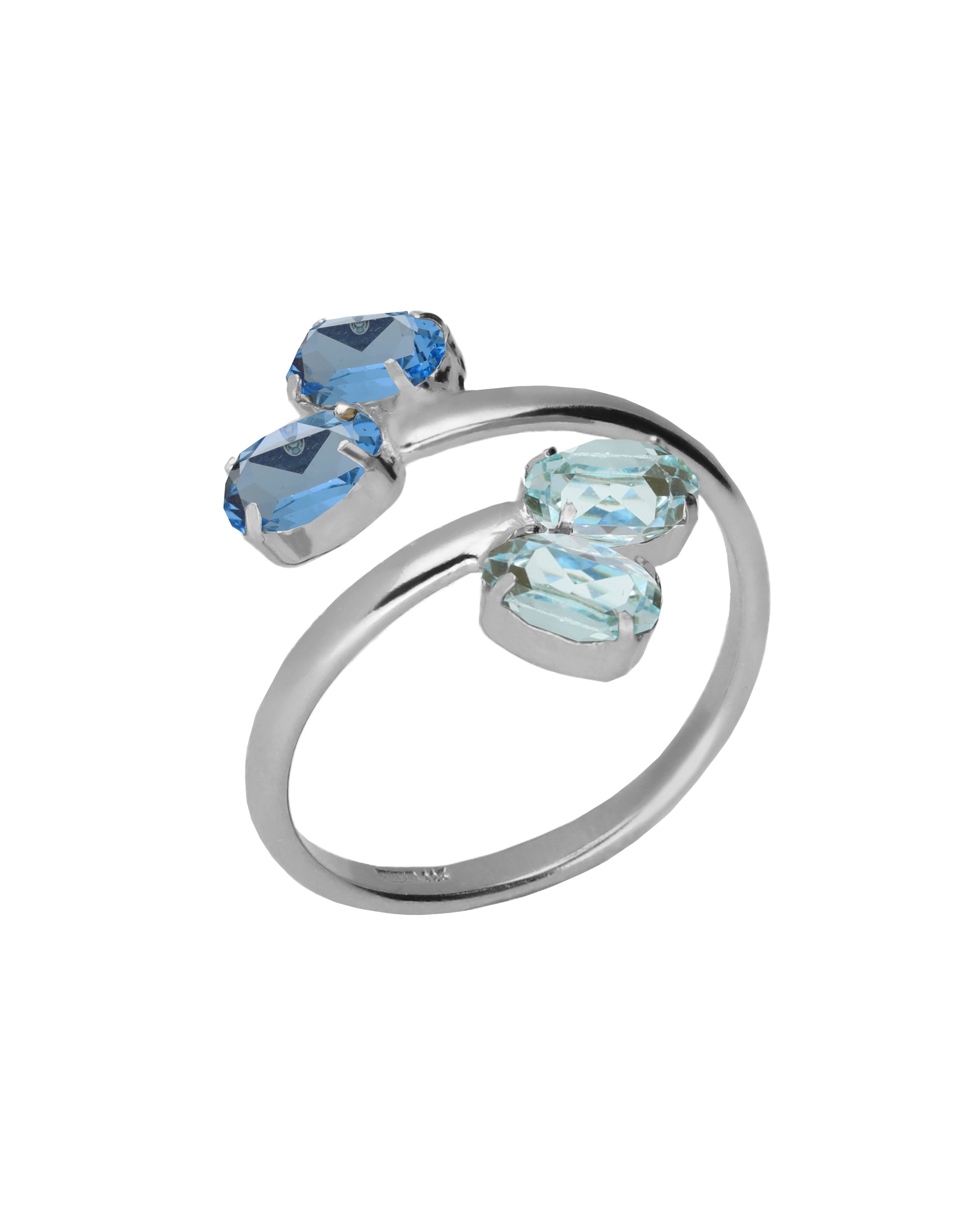 Δαχτυλίδι από ασήμι 925 με Swarovski πέτρες