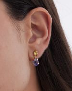 Σκουλαρίκια από ασήμι 925 με Swarovski πέτρες - Image 2