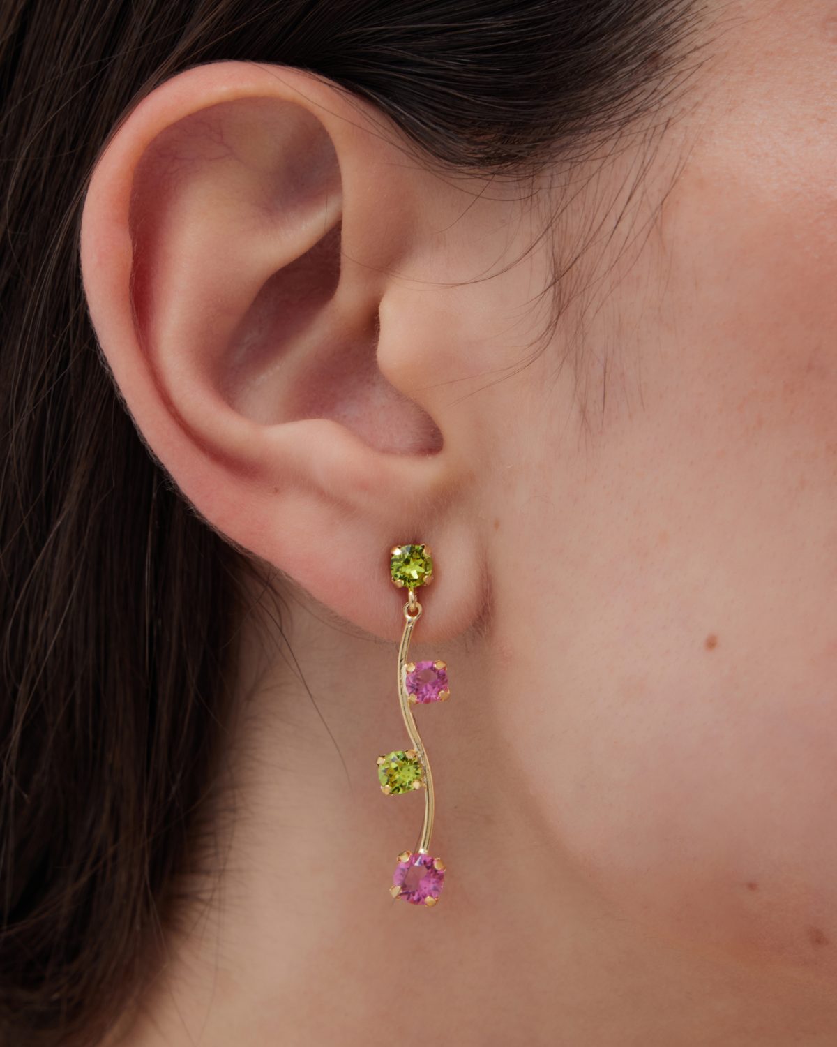 Σκουλαρίκια από ασήμι 925 με Swarovski πέτρες - Image 2