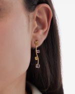 Σκουλαρίκια από ασήμι 925 με Swarovski πέτρες - Image 2