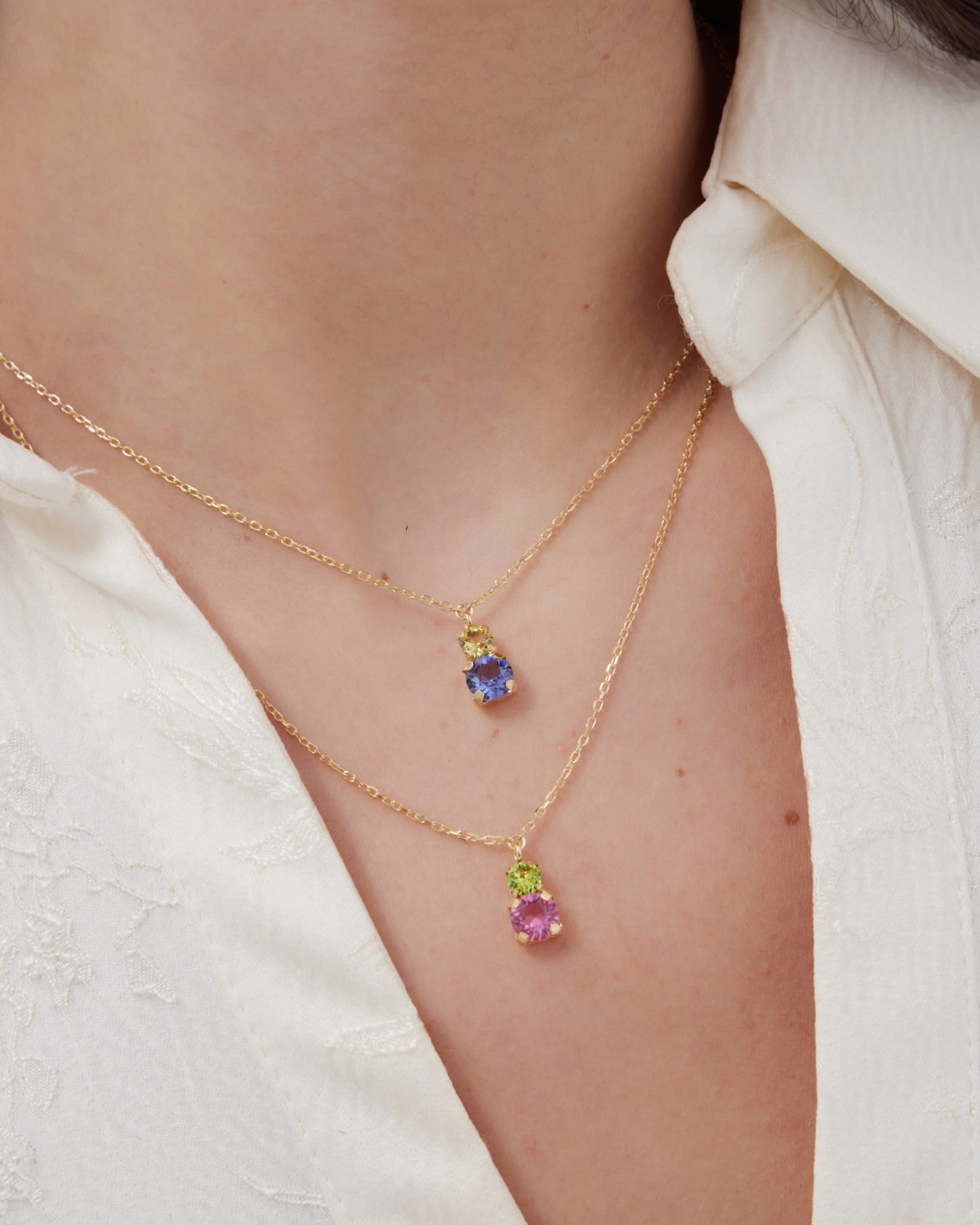 Κολιέ από ασήμι 925 με Swarovski πέτρες - Image 2