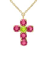 Σταυρός από ασήμι 925 με Swarovski πέτρες