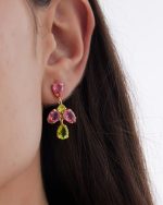 Σκουλαρίκια από ασήμι 925 με Swarovski πέτρες - Image 2