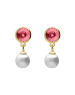 Σκουλαρίκια από ασήμι 925 με Swarovski πέτρες και μαργαριτάρι