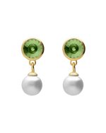 Σκουλαρίκια από ασήμι 925 με Swarovski πέτρες και μαργαριτάρι