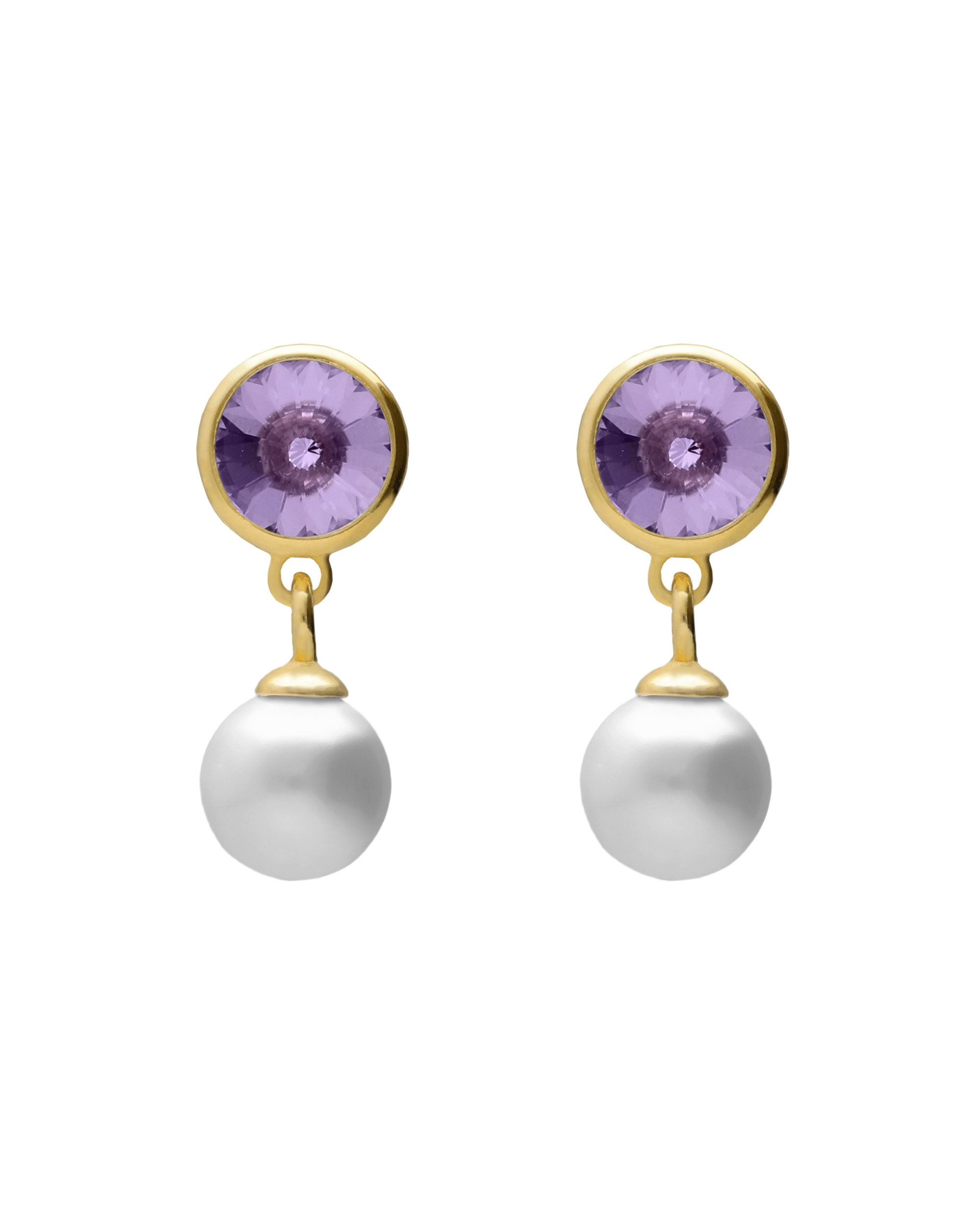 Σκουλαρίκια από ασήμι 925 με Swarovski πέτρες και μαργαριτάρι