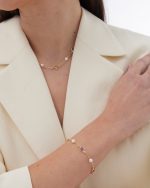 Βραχιόλι από ασήμι 925 με Swarovski πέτρες και μαργαριτάρι - Image 2