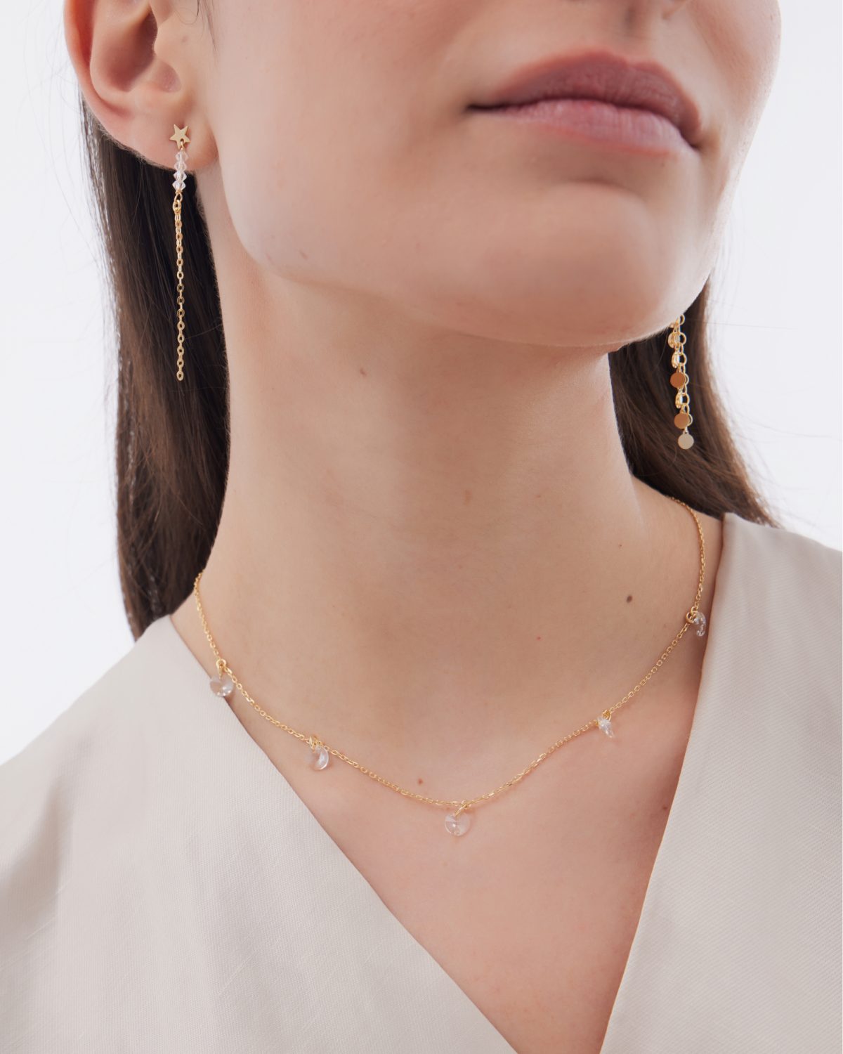 Σκουλαρίκια από ασήμι 925 με Swarovski πέτρες - Image 3