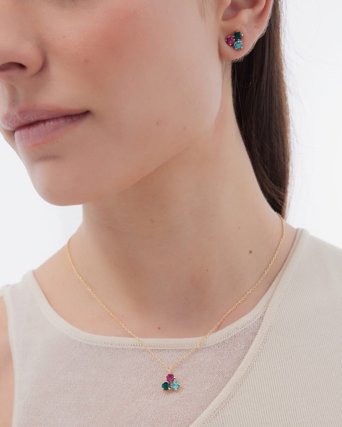 Κολιέ από ασήμι 925 με Swarovski πέτρες - Image 2