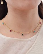 Κολιέ από ασήμι 925 με Swarovski πέτρες - Image 2